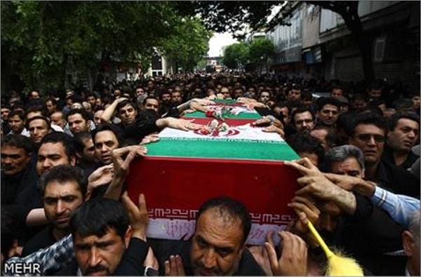 تشییع شهدای گمنام در خزانه بخارایی تهران