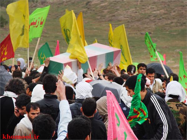 تشییع و خاکسپاری شهدای گمنام در ارتفاعات بازی دراز