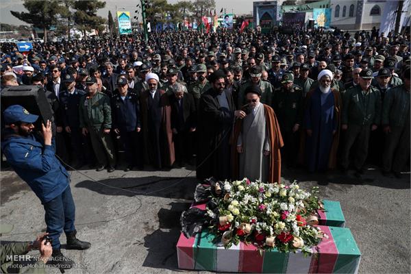 مراسم تشییع پیکر ۲ شهید گمنام در پایگاه هوایی شهید لشگری 11