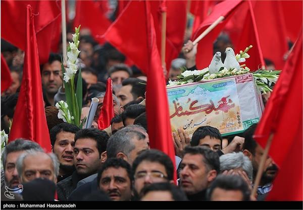 تشییع پیکر ۵ شهید گمنام دوران دفاع مقدس در تهران 10