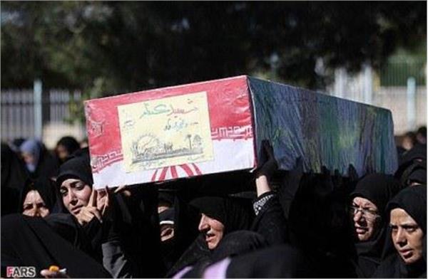 تشییع و خاکسپاری شهدای گمنام در شهرستان کوهپایه اصفهان