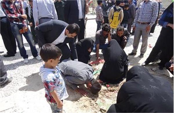 تشییع و خاکسپاری شهدای گمنام در اهرم تنگستان