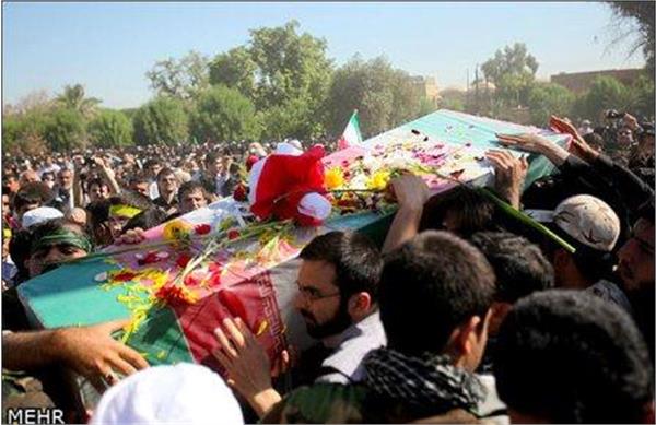 تشییع  و خاکسپاری شهدای گمنام در اهواز