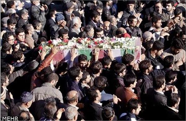 تشییع شهدای گمنام در قائم شهر