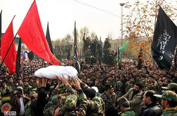 تشییع پیکر شهید گمنام در یگان‌ ویژه پاسداران ناجا