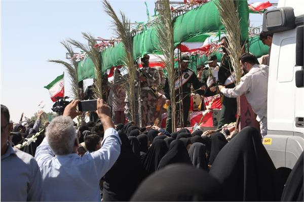 آئین استقبال از پیکرهای مطهر 35 شهید تازه تفحص شده در پایانه مرزی شهید سلیمانی مرز مهران - 5 مهر ماه 1403 24