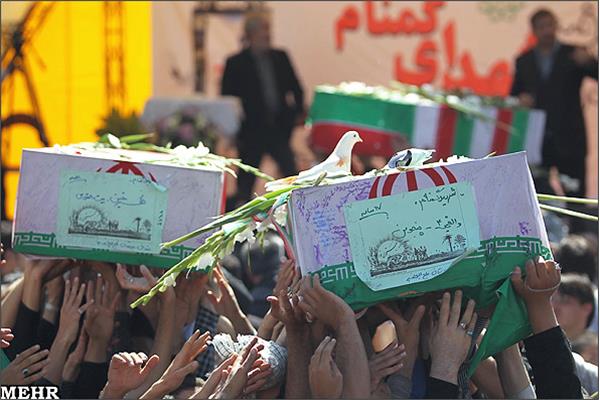 تشییع و خاکسپاری شهدای گمنام بوستان نهج البلاغه تهران-12/7/89