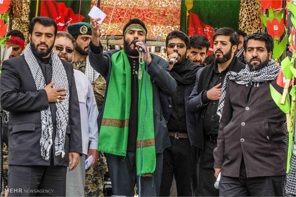 مراسم تشییع سه شهید گمنام در میبد یزد 9