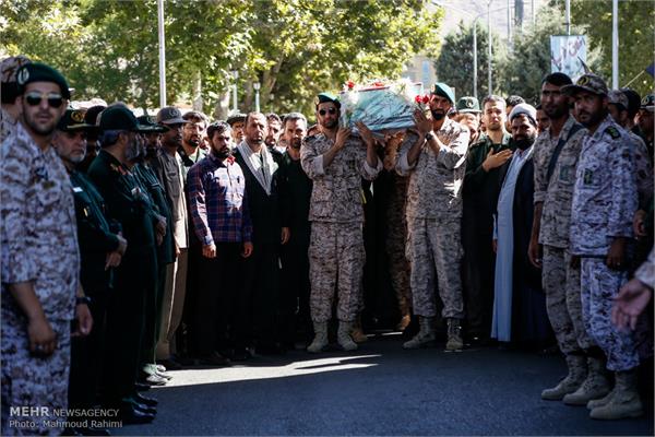 تشییع پیکر شهید گمنام در ستاد یگان صابرین سپاه 3