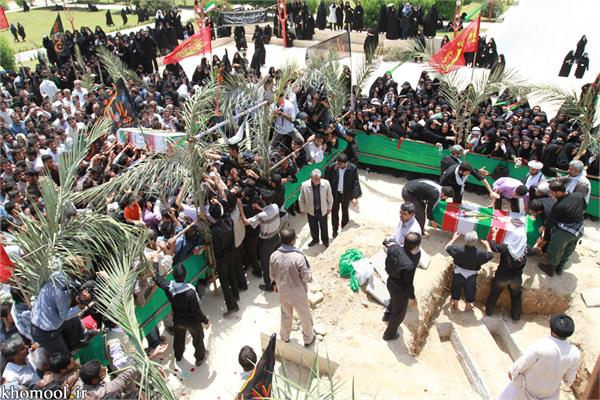 تشییع و خاکسپاری شهدای گمنام دانشگاه خلیج فارس بوشهر-27/2/89