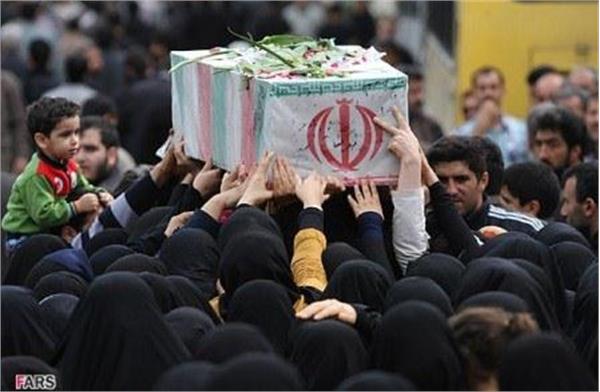 تشییع و خاکسپاری شهدای گمنام در دانشگاه آزاد بابل