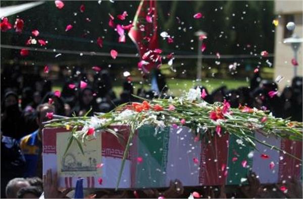 تشییع و خاکسپاری دو شهید گمنام در صنایع هواپیماسازی ایران(هسا) اصفهان