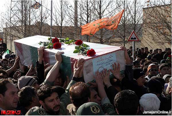 تشییع پیکر پاک شهدای گمنام دفاع مقدس در گلبهار مشهد