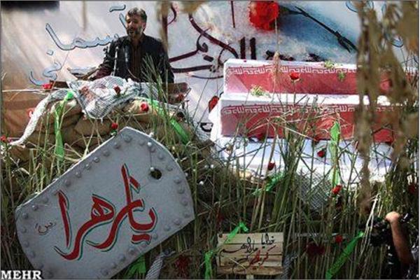 تشییع پیکر شهدای گمنام در اهواز