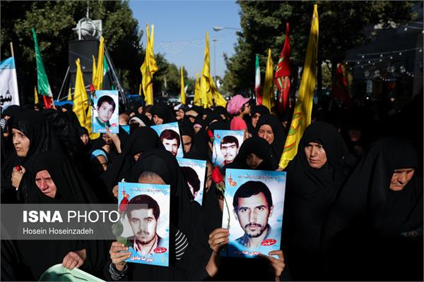 تشییع پیکر مطهر دو شهید گمنام در شاندیز 2