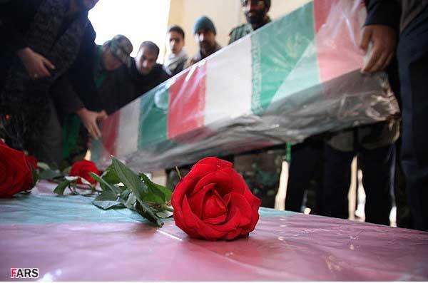 تشییع پیکر پاک شهدای گمنام دفاع مقدس در گلبهار مشهد