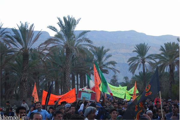 تشییع و خاکسپاری شهید گمنام شهرستان جم استان بوشهر 5/11/1389