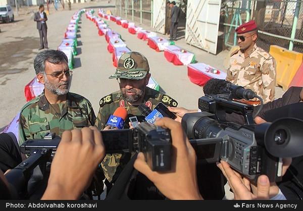 استقبال از 58 شهید دفاع مقدس در مرز شلمچه