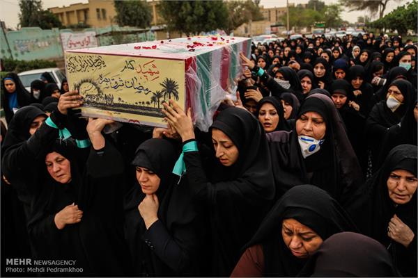 مراسم تشییع و تدفین دو شهید گمنام در دانشگاه پیام نور مرکز اهواز 2