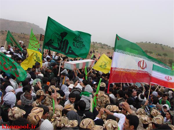 تشییع و خاکسپاری شهدای گمنام در ارتفاعات بازی دراز