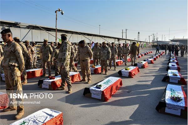 استقبال از پیکر ۵۵ شهید تازه تفحص شده دوران دفاع مقدس در مرز شلمچه 7