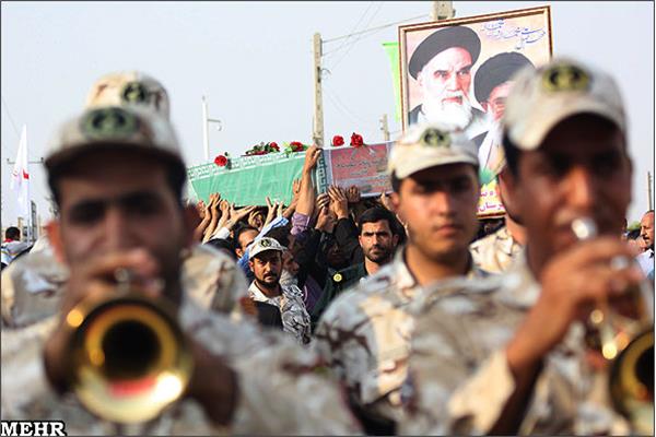 تشییع و خاکسپاری شهید گمنام در یزد