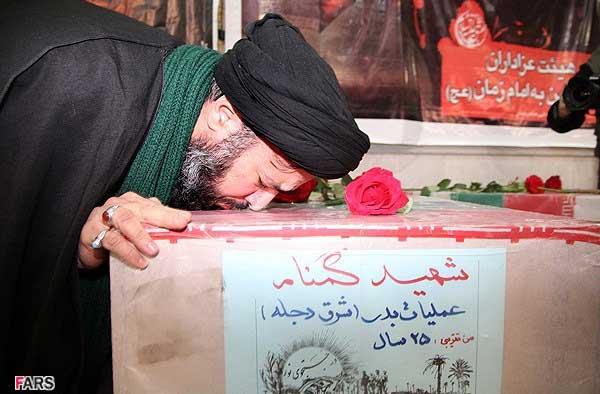 تشییع پیکر پاک شهدای گمنام دفاع مقدس در گلبهار مشهد