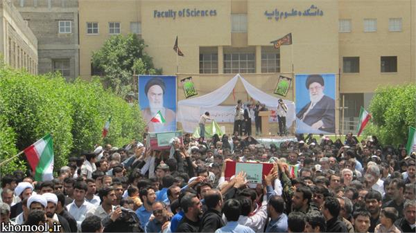 تشییع و خاکسپاری شهدای گمنام دانشگاه خلیج فارس بوشهر-27/2/89