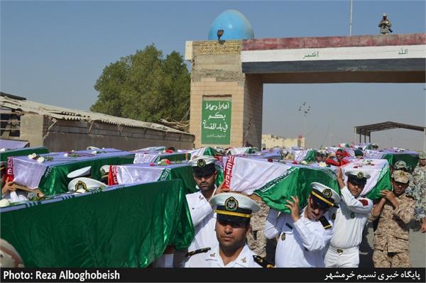 ورود 76 شهید نازه تفحص شده به کشور از طریق مرز شلمچه 3