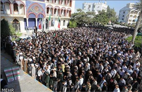 تشییع و تدفین شهدای گمنام در بندر عباس