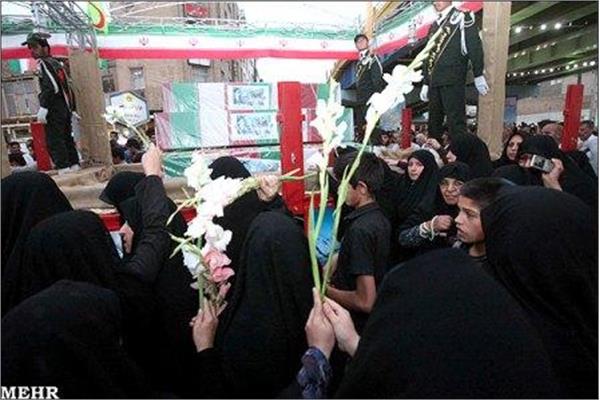 تشییع 96شهید دوران دفاع مقدس درشهر اهواز