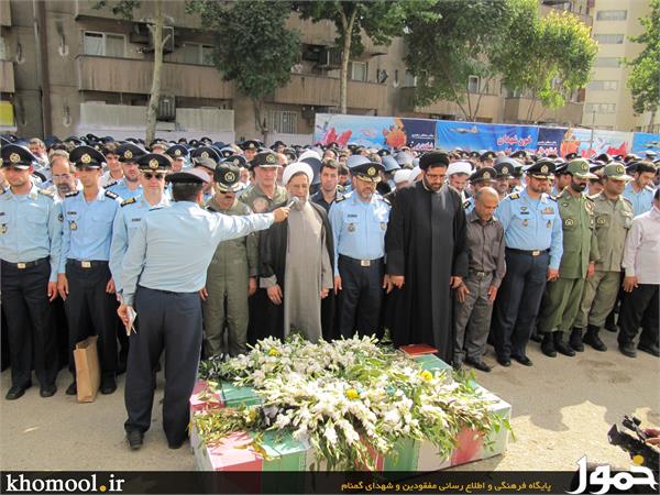 تشییع و خاکسپاری دو شهید گمنام در شهرک توحید نهاجا(تهران)