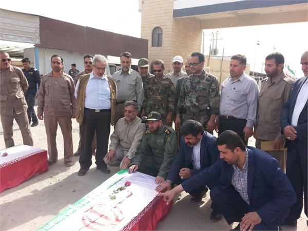 ورود پیکر مطهر ۵۵ شهید دفاع مقدس - شلمچه 41