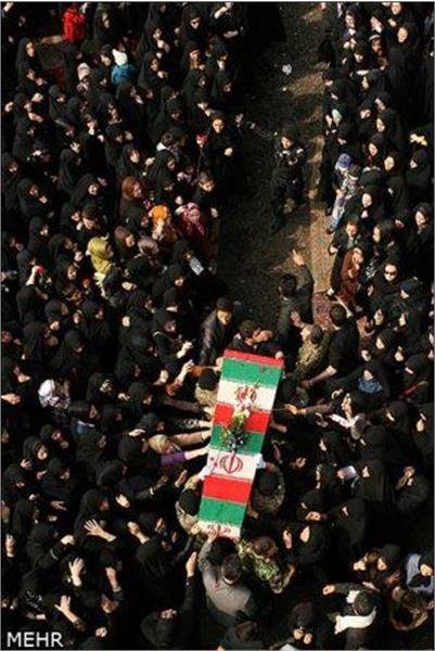 تشییع و خاکسپاری شهدای گمنام در شهرک کیانشهر تهران