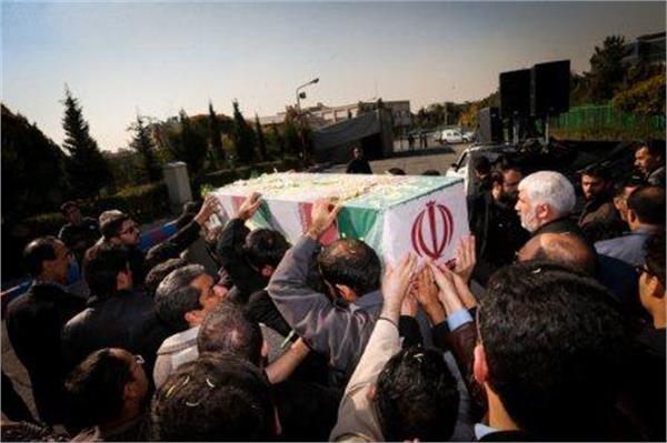 تشییع و خاکسپاری دو شهید گمنام در سازمان انرژی اتمی تهران