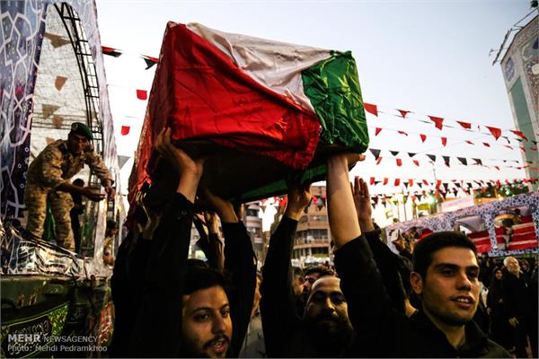 مراسم تشییع پیکر ۱۱۹ شهید تازه تفحص شده دفاع مقدس 2