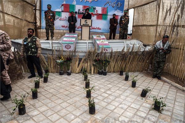 تشیع دو شهید گمنام سال های دفاع مقدس در شریفیه قزوین 13