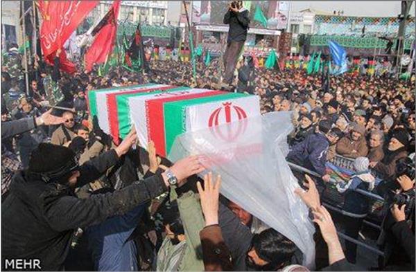 تشییع و خاکسپاری5شهید گمنام در میدان امام حسین (ع)(2)