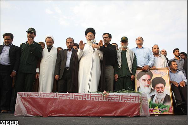 تشییع و خاکسپاری شهید گمنام در یزد