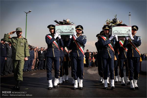 مراسم تشییع پیکر ۲ شهید گمنام در پایگاه هوایی شهید لشگری 2