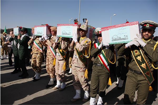 مراسم استقبال از 17 شهید دوران دفاع مقدس در مرز باشماق مریوان 2