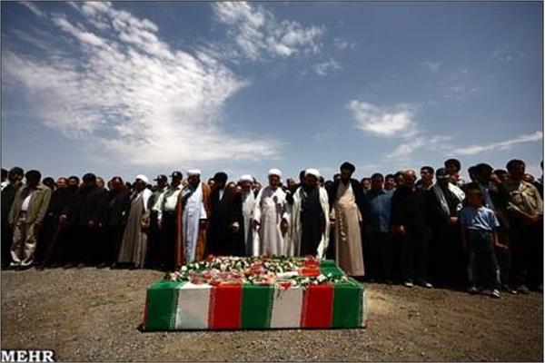 تشییع وخاکسپاری پیکر پاک سه شهید گمنام در شهرستان آذرشهر