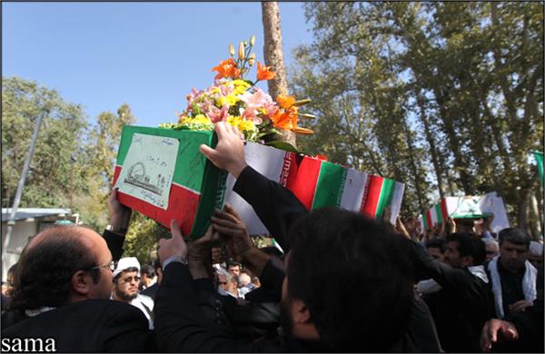 تشییع و خاکسپاری شهدای گمنام بوستان نهج البلاغه تهران-12/7/89