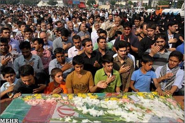 تشییع وخاکسپاری دوشهید گمنام در دانشگاه شهید عباسپور