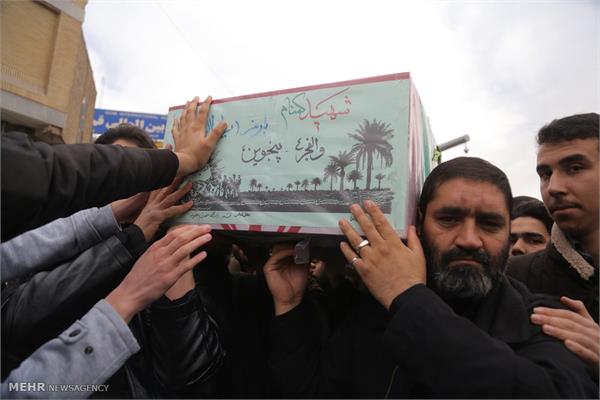 مراسم تشییع ۵ شهید گمنام و ۳ شهید مدافع حرم در قم 2