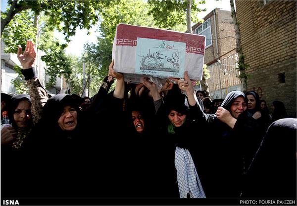 تشییع و خاکسپاری دو شهید گمنام در استان همدان 1