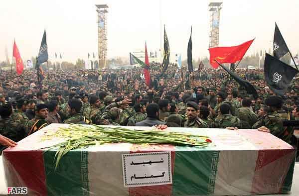 تشییع پیکر شهید گمنام در یگان‌ ویژه پاسداران ناجا