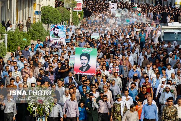 تشییع پیکر مطهر شهیدان قائدی و اسدپور در لامرد - شیراز 3