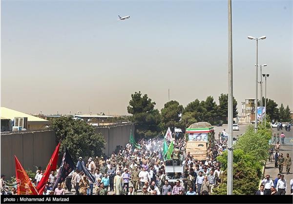 تشییع شهید گمنام در سازمان صنایع هوایی 8