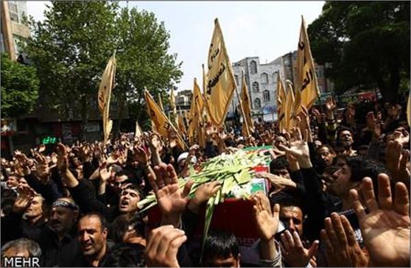 تشییع شهدای گمنام در خزانه بخارایی تهران